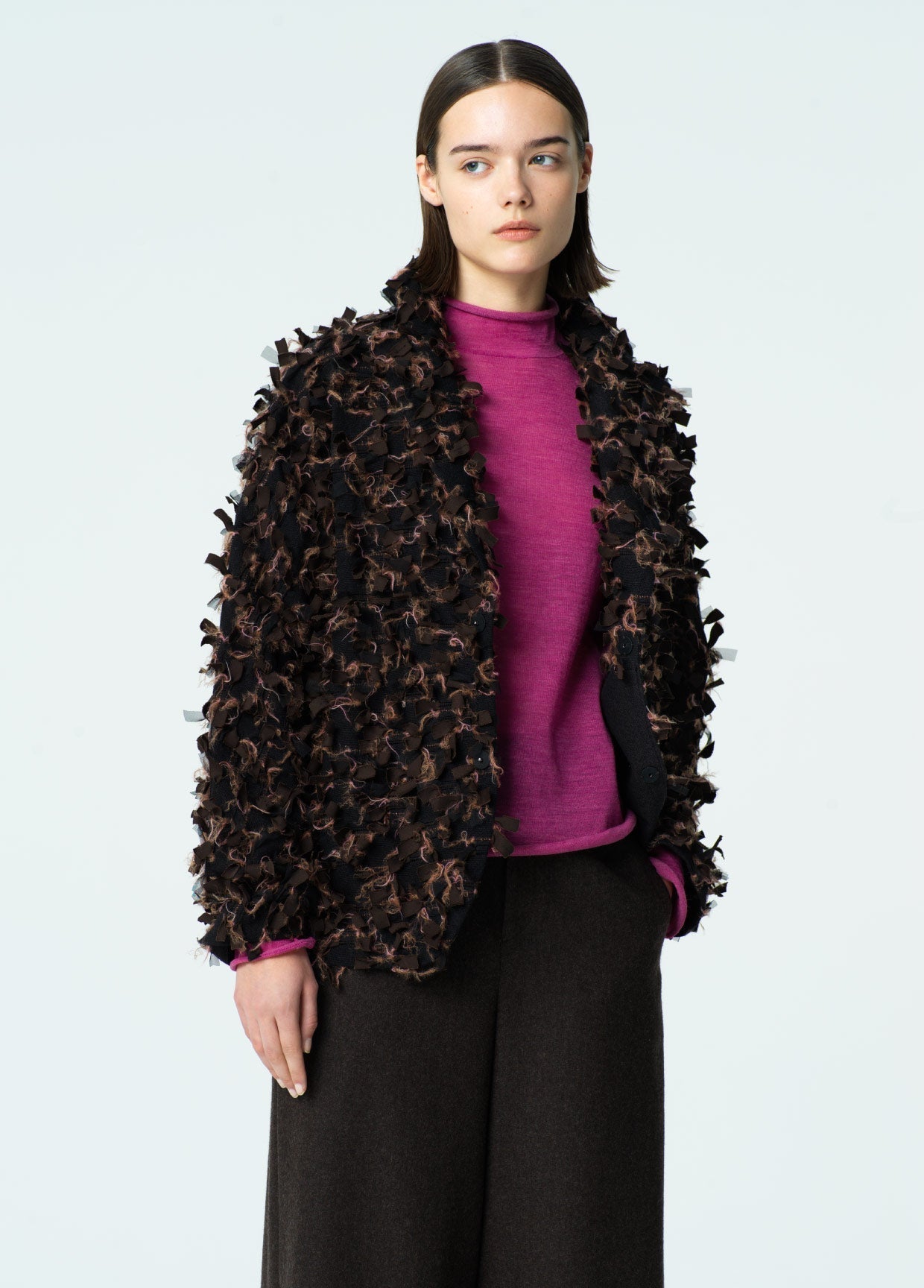 ISSEY MIYAKE Haat　シャーリング　ストライプ　チャイナジャケット HaaT LOOK 43 – ISSEY MIYAKE EU