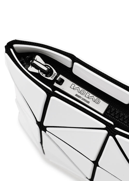 A detail shot of the BAO BAO ISSEY MIYAKE LUCENT pouch.