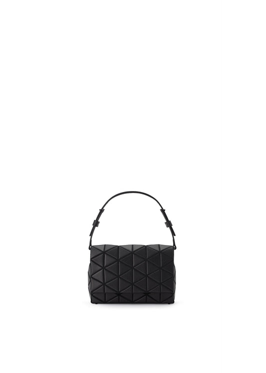 A product shot of the BAO BAO ISSEY MIYAKE FOSSETTE shoulder bag in matte black.