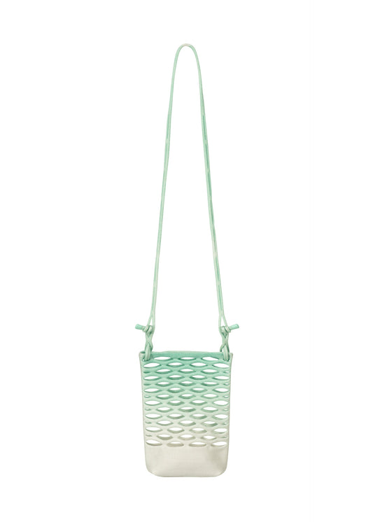 A product shot of the GOOD GOODS ISSEY MIYAKE MOKKO NET GRADATION gg66ag37169os in ice green.