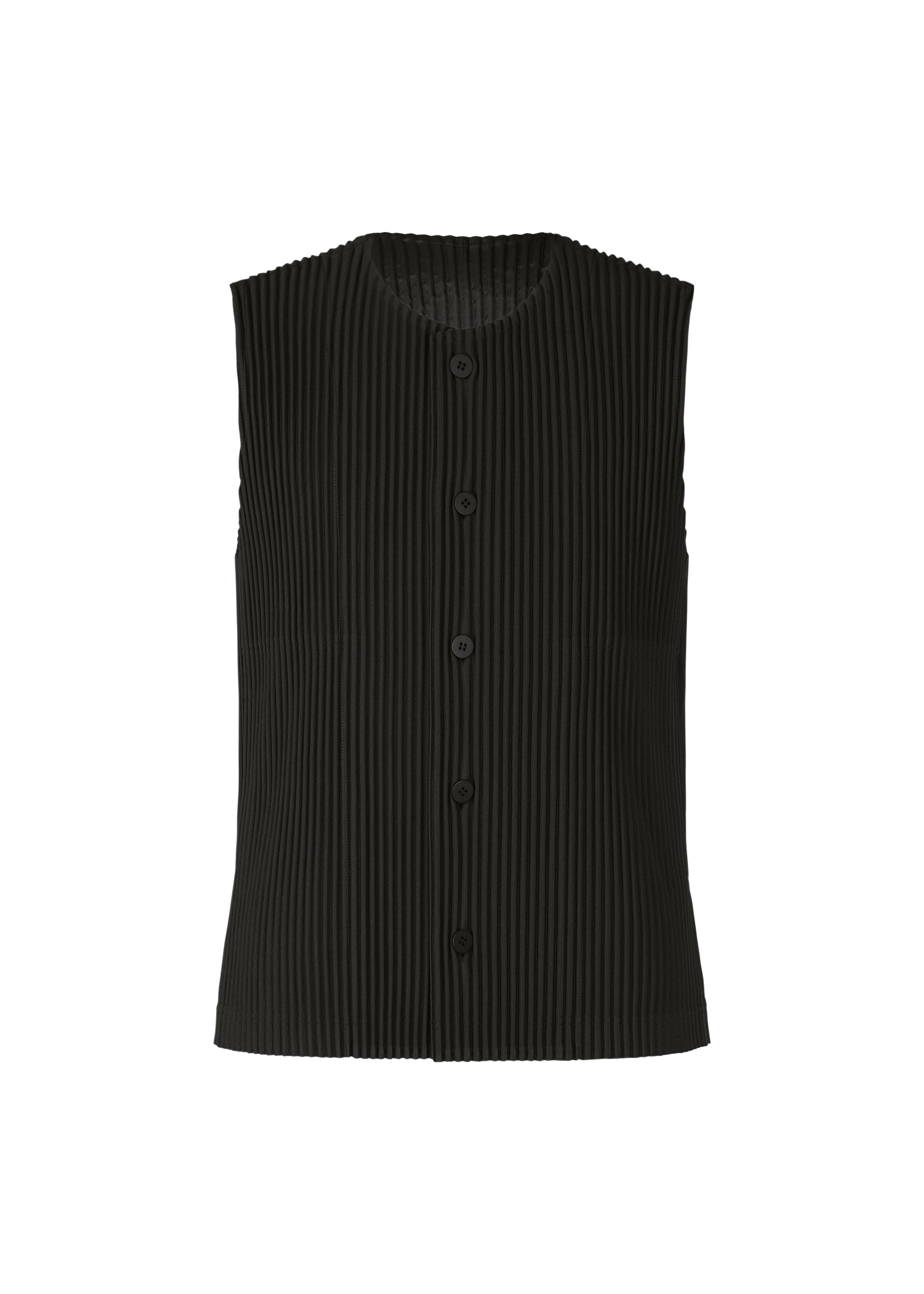 TAILORED PLEATS Vest Black