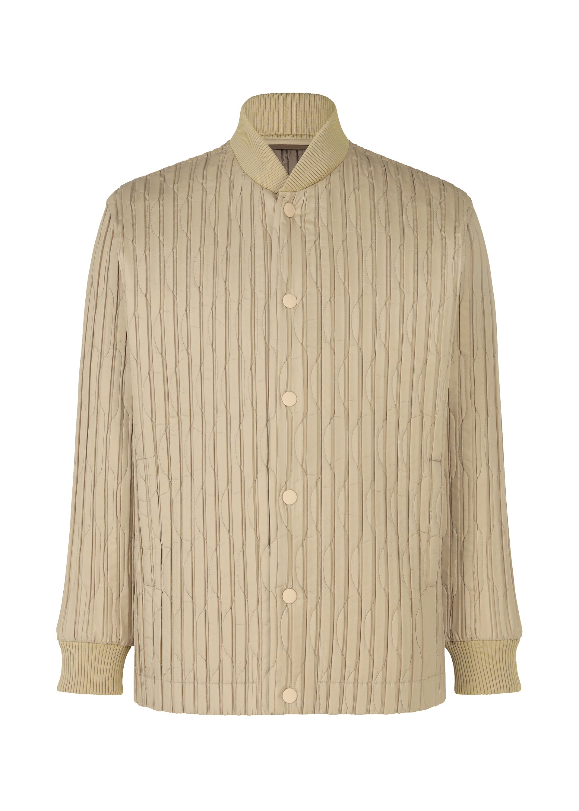 PADDED PLEATS Jacket Beige – ISSEY MIYAKE EU