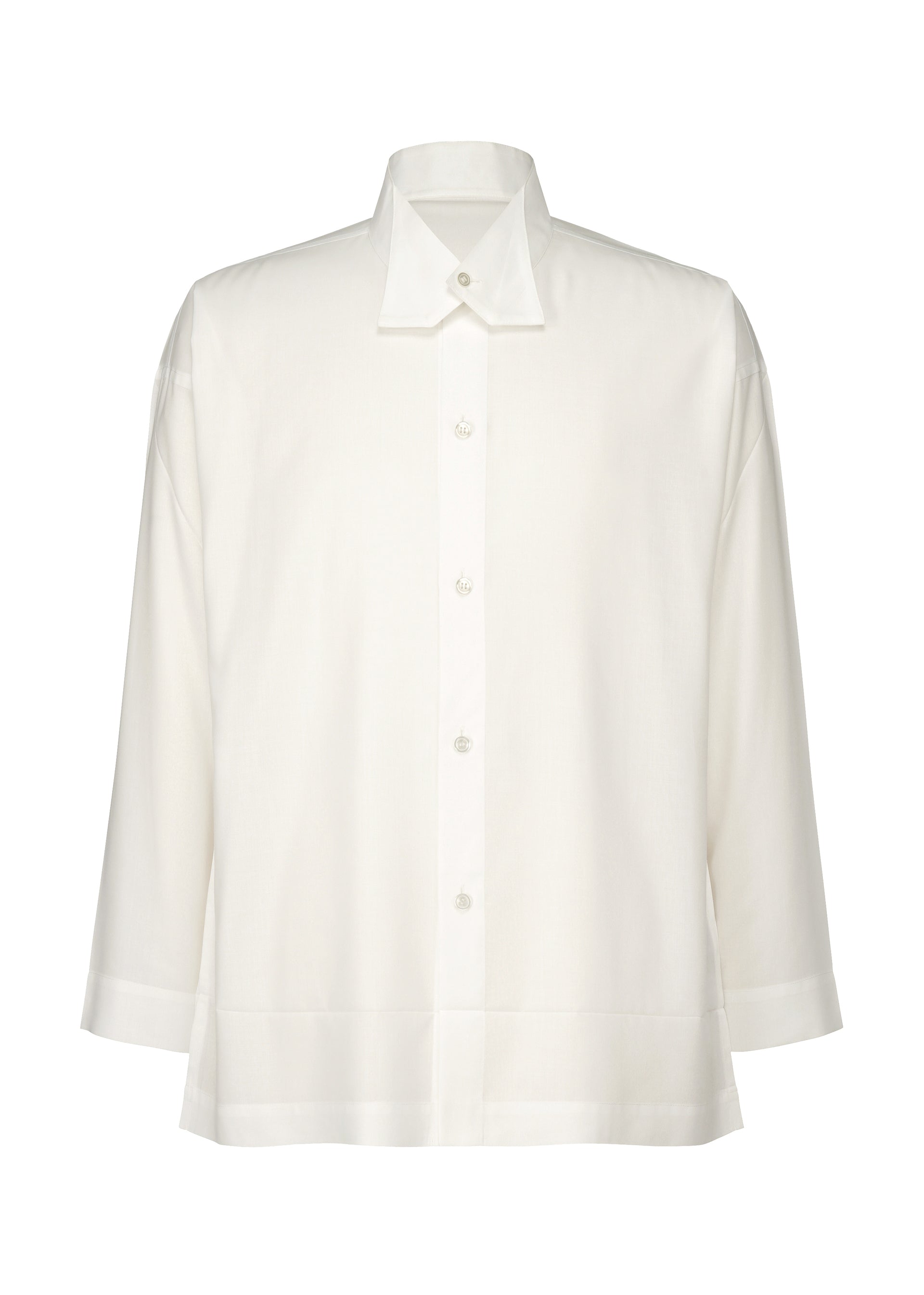 ISSEY MIYAKE ホワイトボタン付きシャツ PLEATS SHIRT Shirt White – ISSEY MIYAKE EU