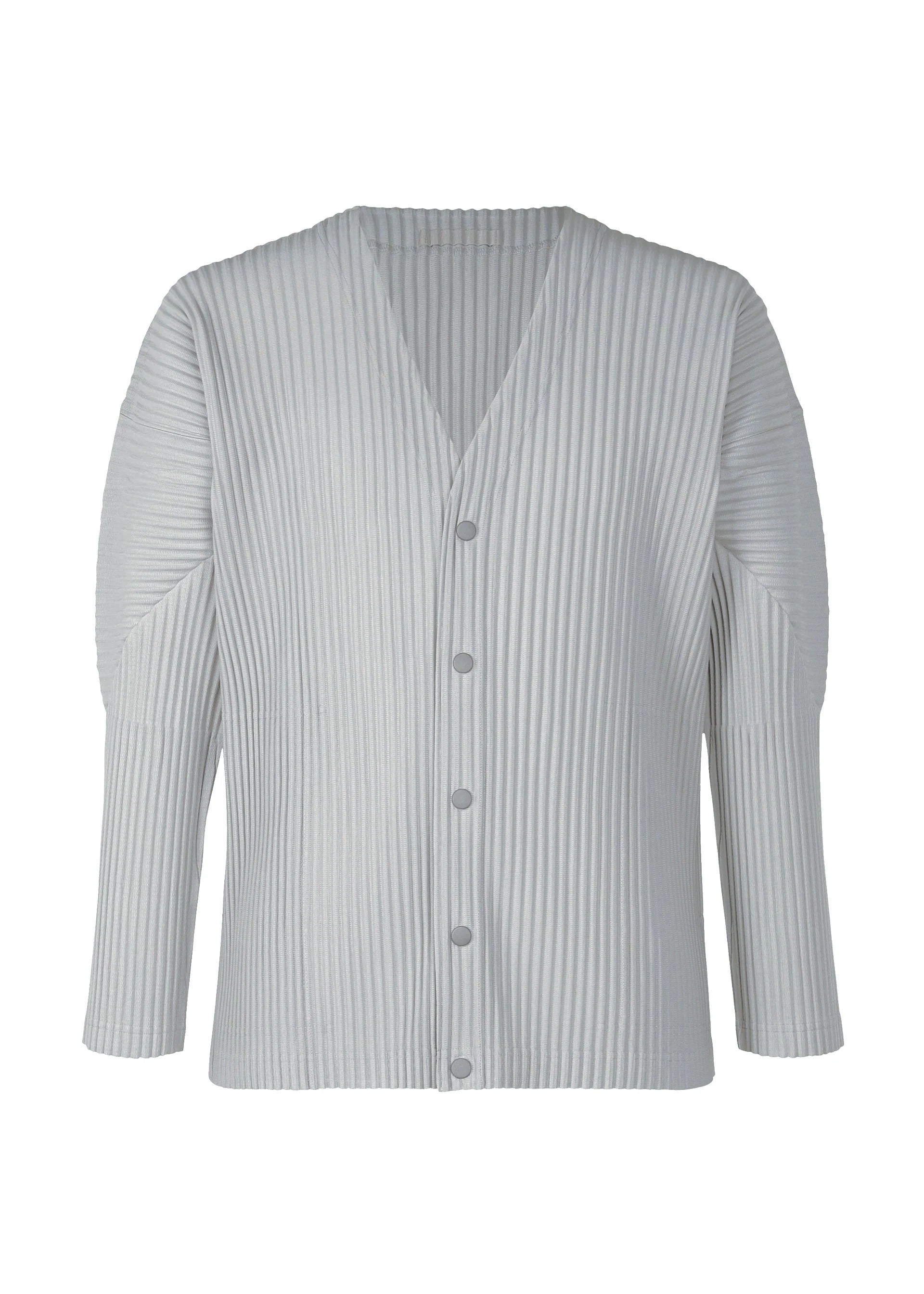 ISSEY MIYAKE me 長袖 カーディガン グレー　イッセイミヤケ春夏物 BASICS Cardigan Light Grey – ISSEY MIYAKE EU