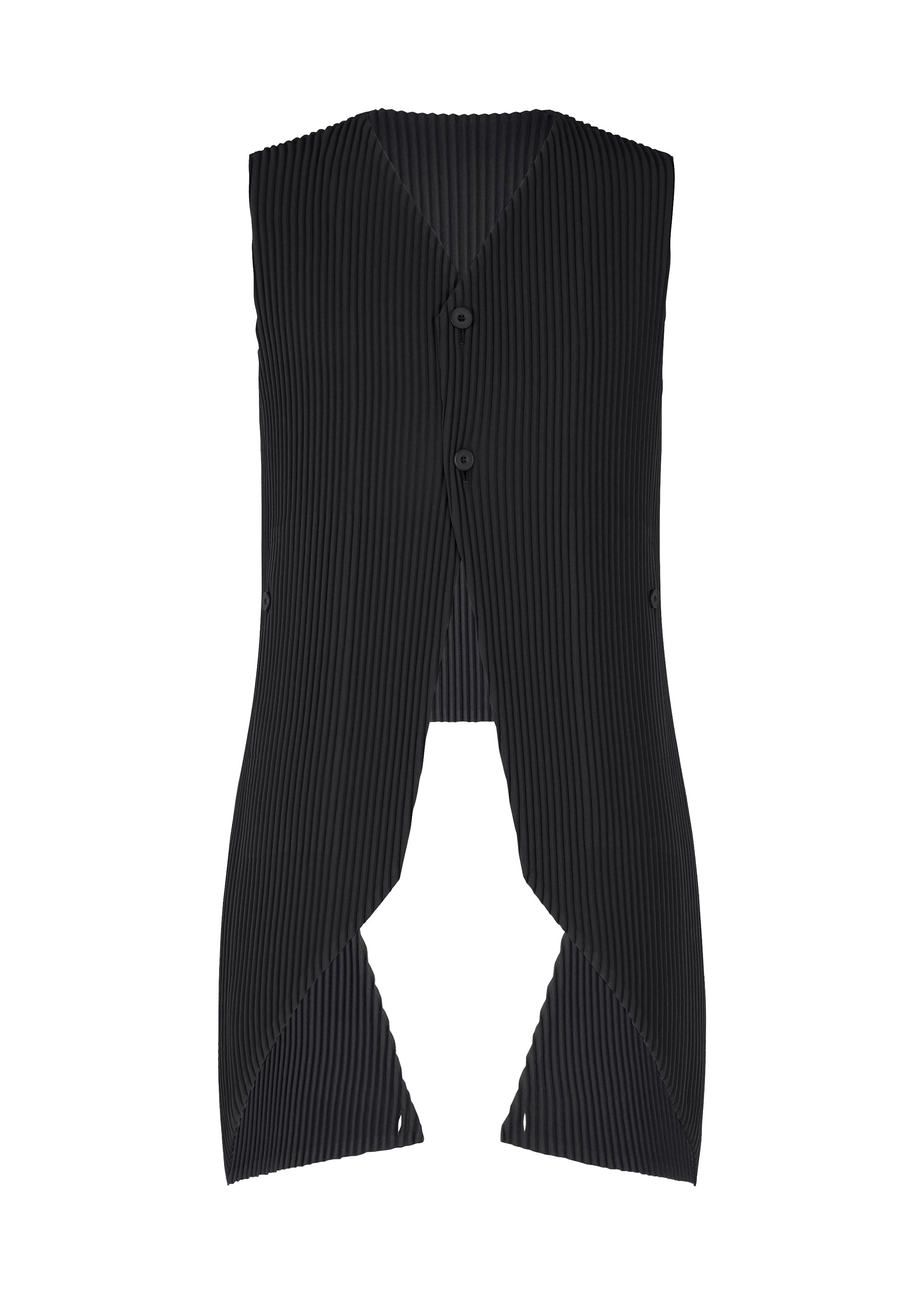 TUXEDO PLEATS Vest Black – ISSEY MIYAKE EU