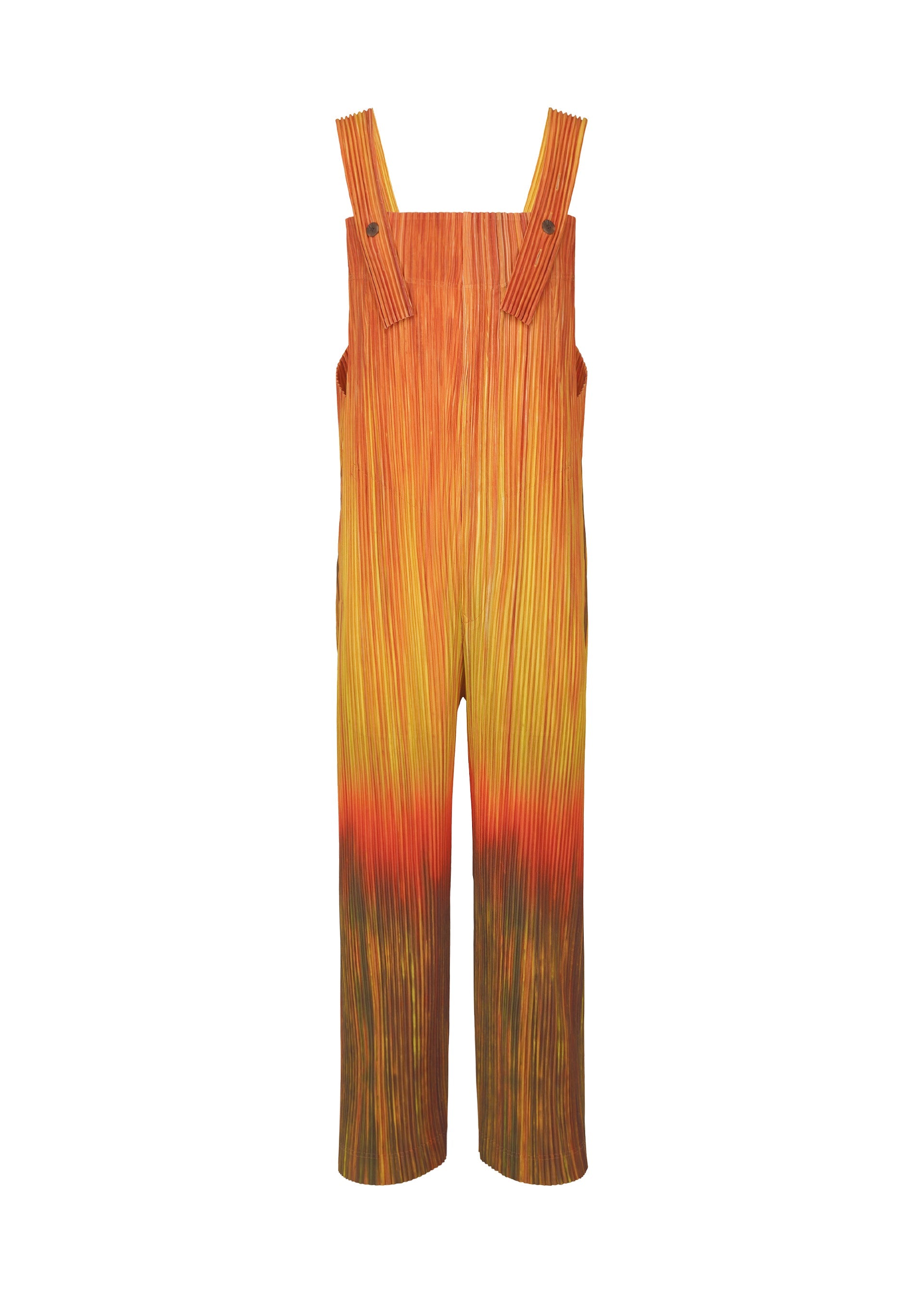 ISSEY MIYAKE オレンジ ストライプ ノースリーブ オーバーオール PAINT BRUSH CLOSE-UP Jumpsuit Orange – ISSEY MIYAKE EU