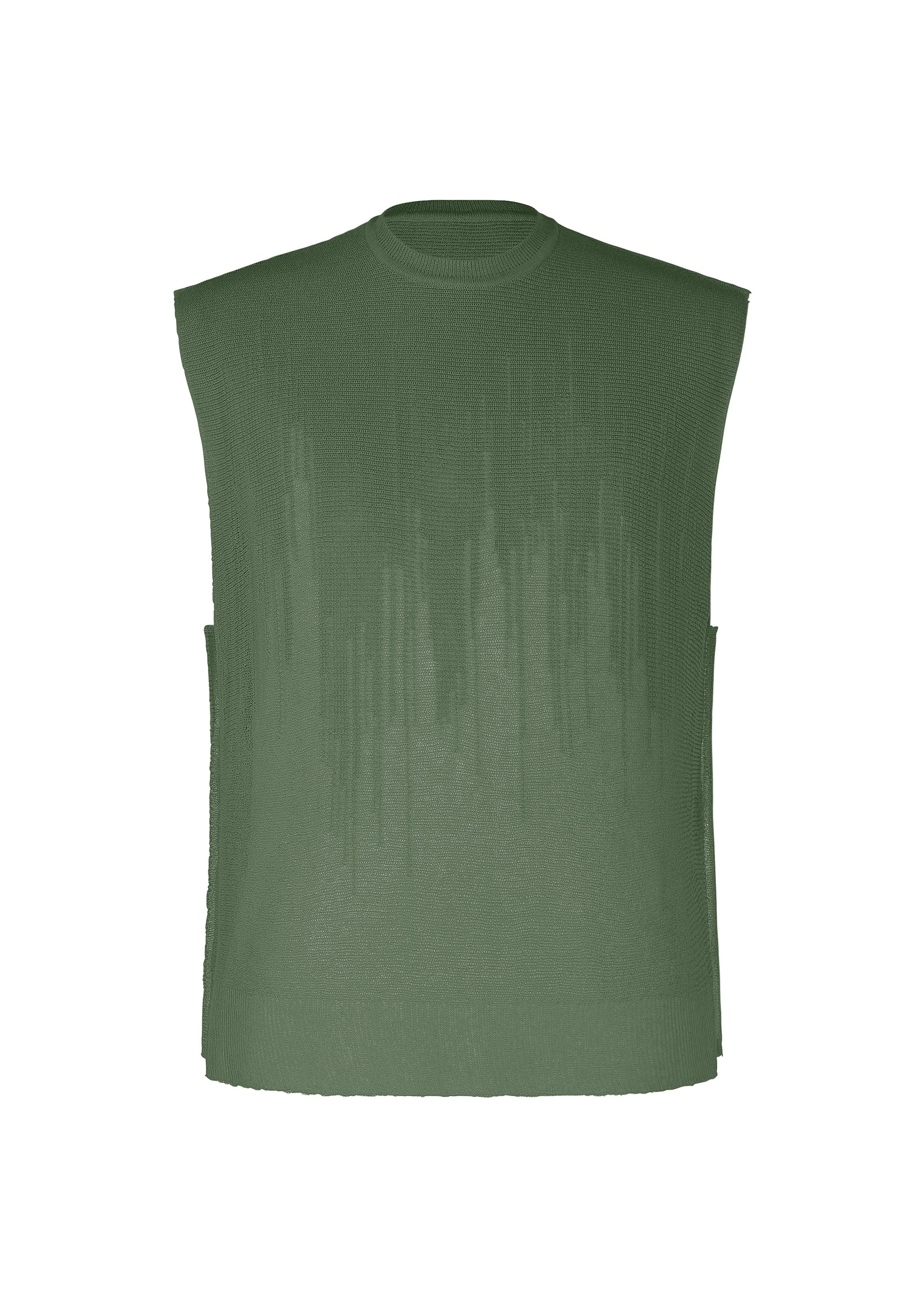 BRUSH CLOSE-UP KNIT Vest Green – ISSEY MIYAKE EU