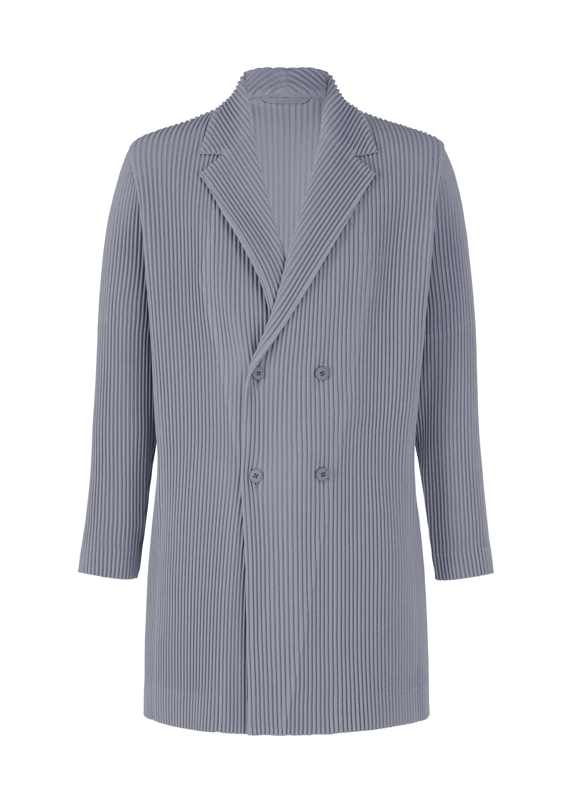 KERSEY PLEATS Jacket Blue Grey – ISSEY MIYAKE EU