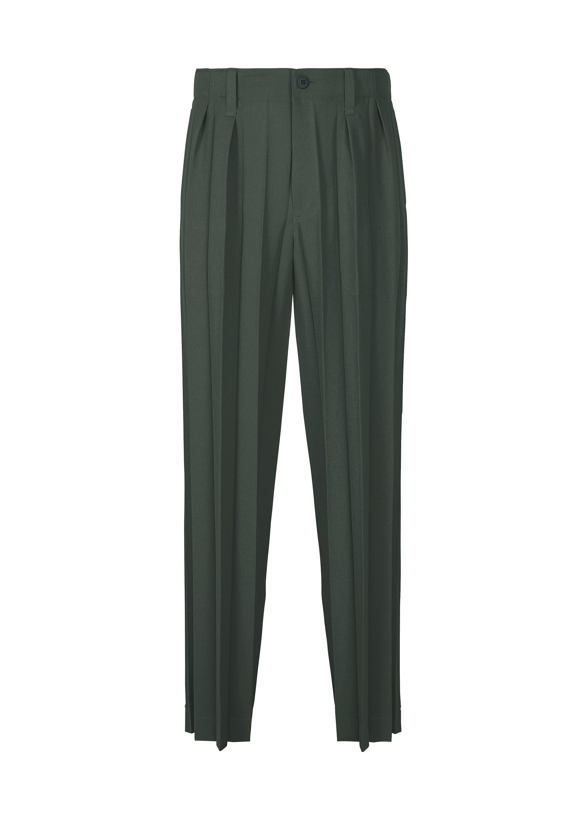 EDGE ENSEMBLE Trousers Dark Green – ISSEY MIYAKE EU