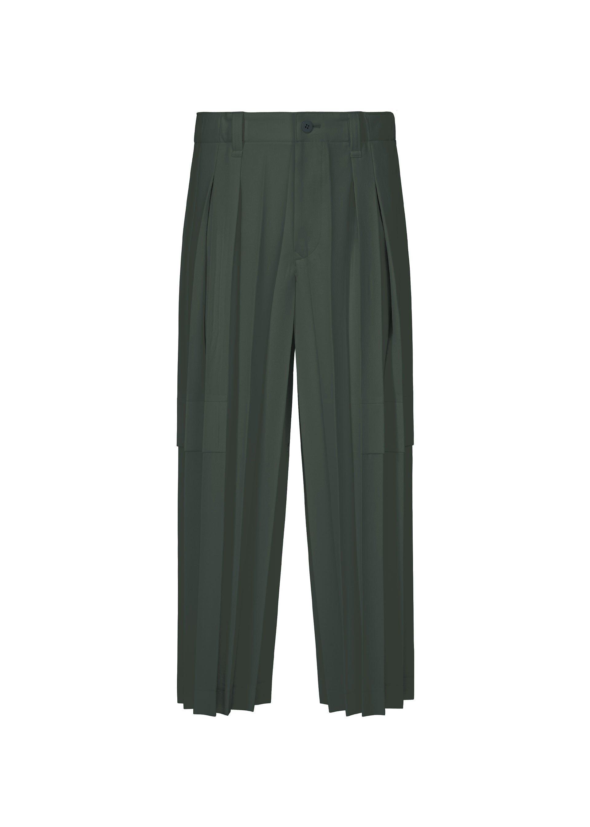 EDGE ENSEMBLE Trousers Dark Green – ISSEY MIYAKE EU