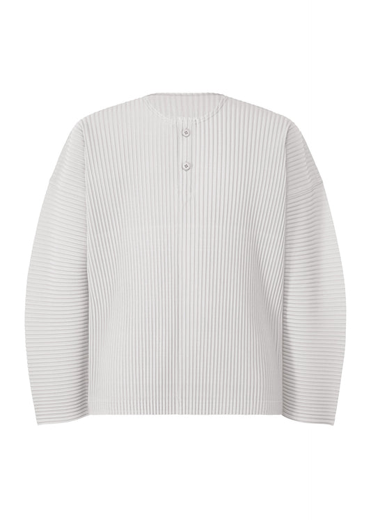 A product shot of the HOMME PLISSÉ ISSEY MIYAKE MONTHLY COLORS : SEPTEMBER t-shirt in ray gray.