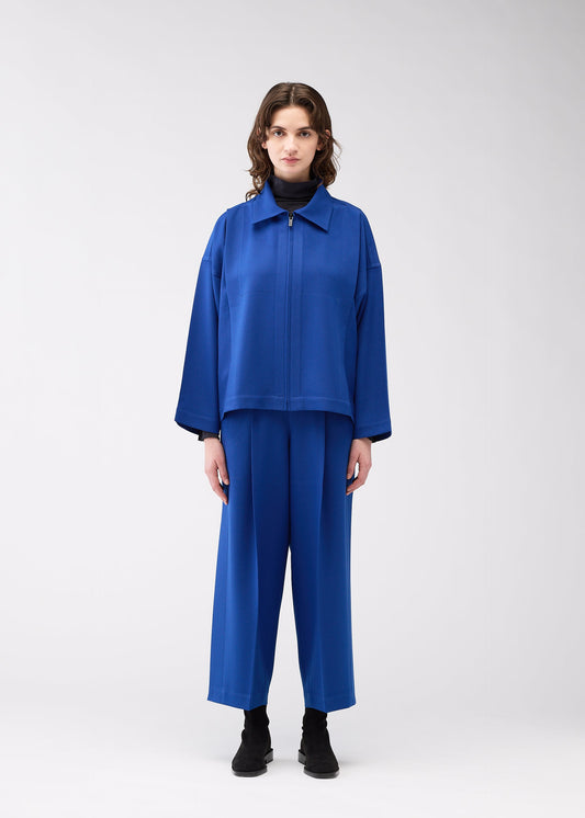 A model wears the 132 5. Issey Miyake WOOL LIKE FLAT TUCK jacket.