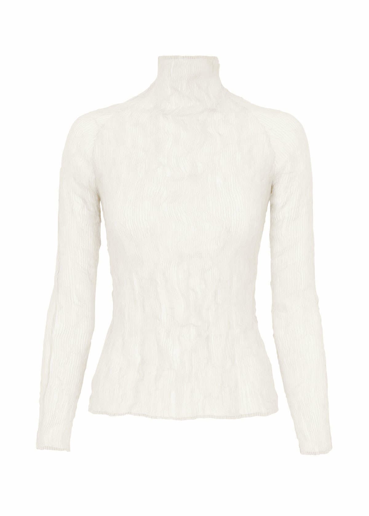 CHIFFON TWIST BK/WT-58 Top White – ISSEY MIYAKE EU