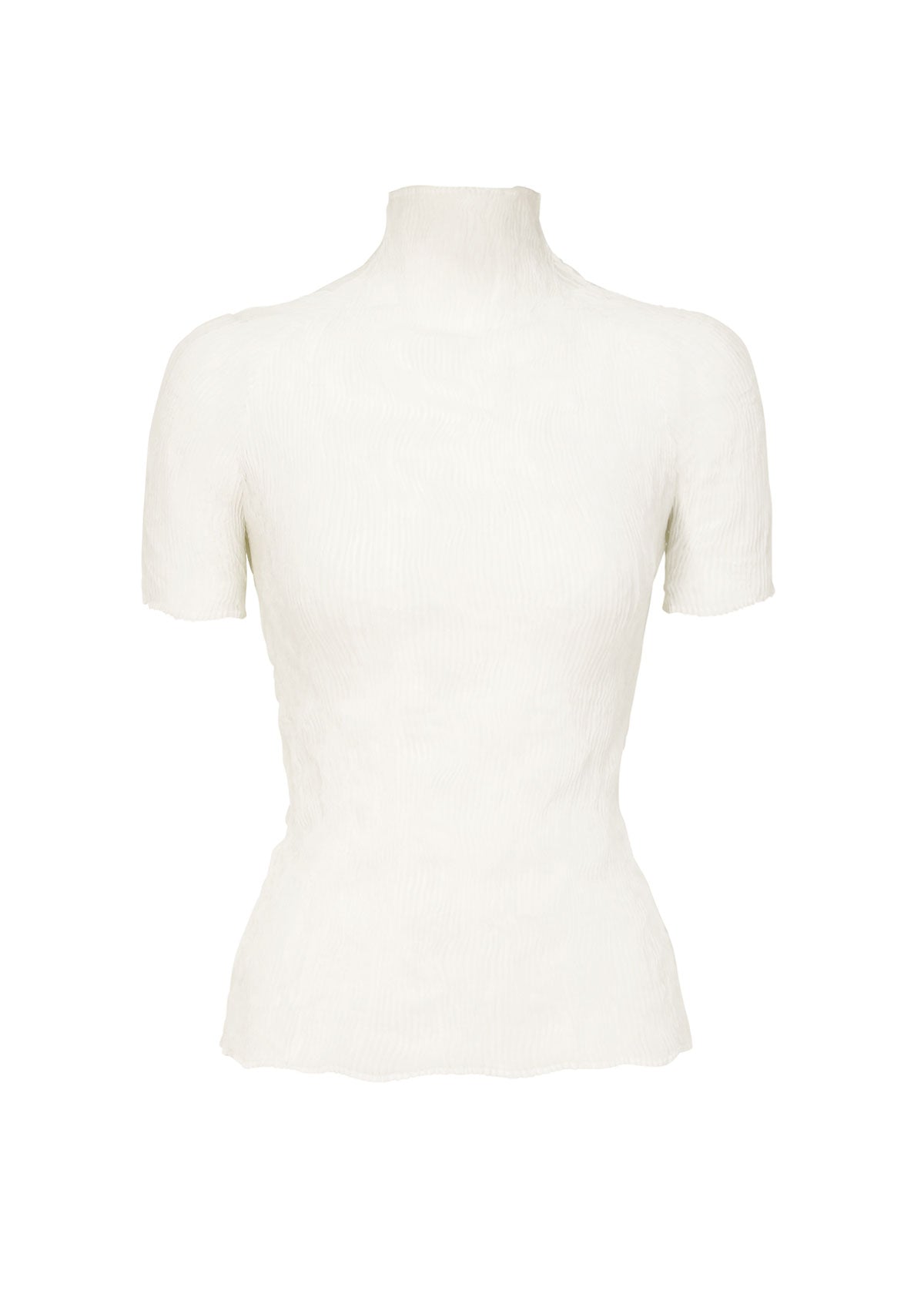 CHIFFON TWIST BK/WT-66 Top White – ISSEY MIYAKE EU