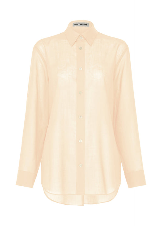 A product shot of the ISSEY MIYAKE SHEER WOOL shirt in off-white.