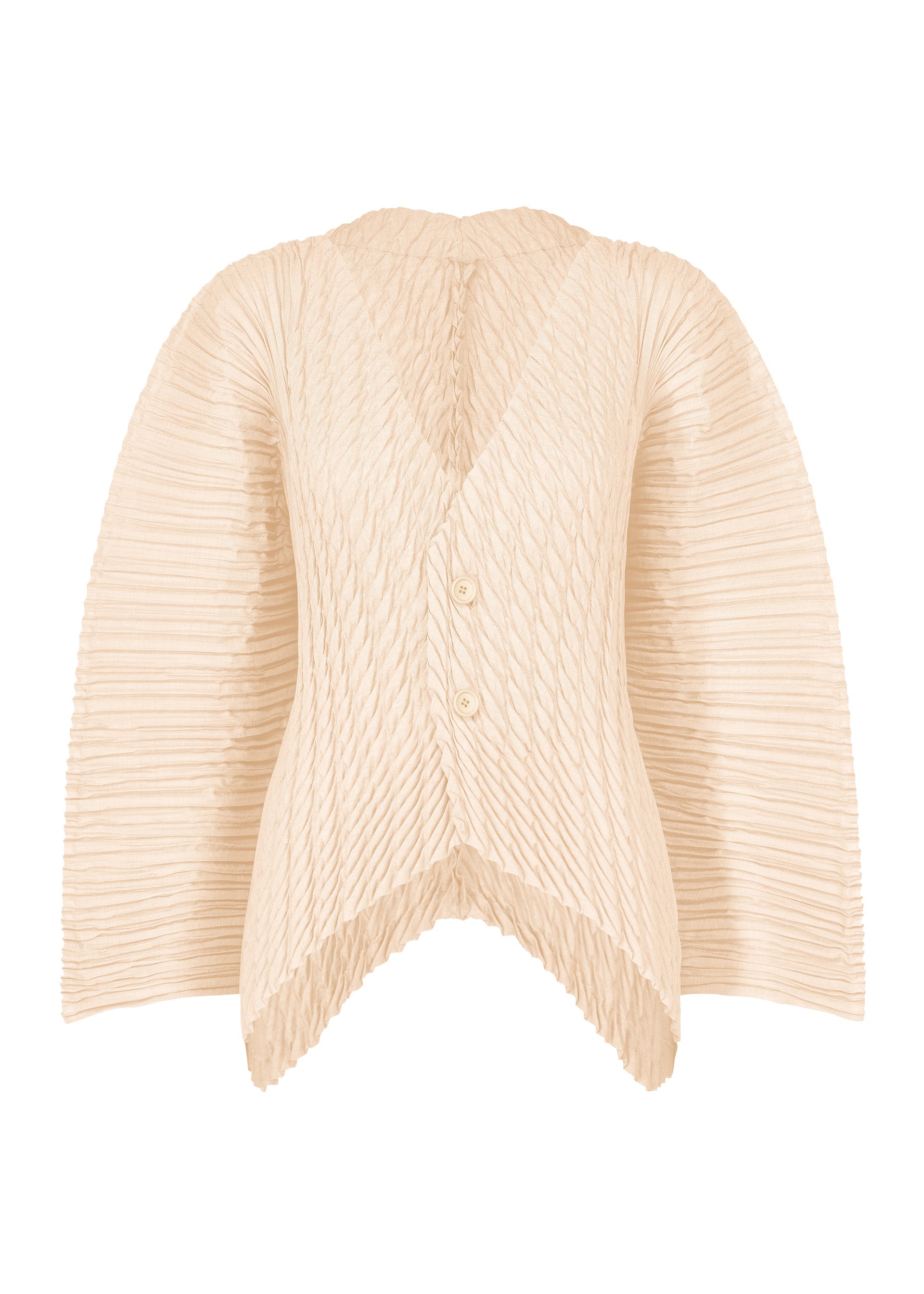 2026FW ISSEY MIYAKE UNFURLING PLEATS白 UNFURLING PLEATS Cardigan Off-White – ISSEY MIYAKE EU