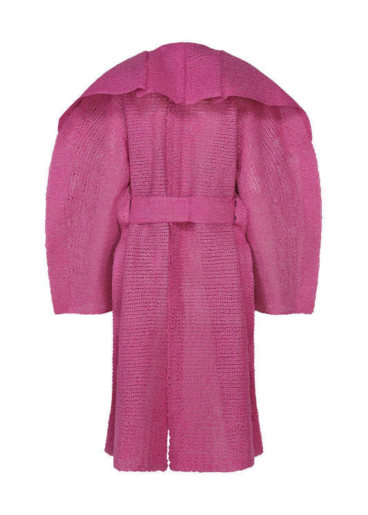 A detail shot of the ISSEY MIYAKE PANINI PULLED coat.