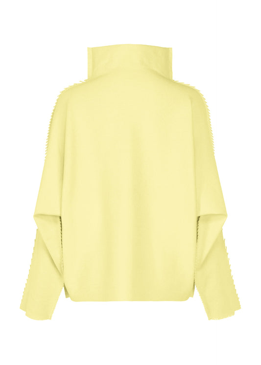 A detail shot of the ISSEY MIYAKE CAMPAGNE top.