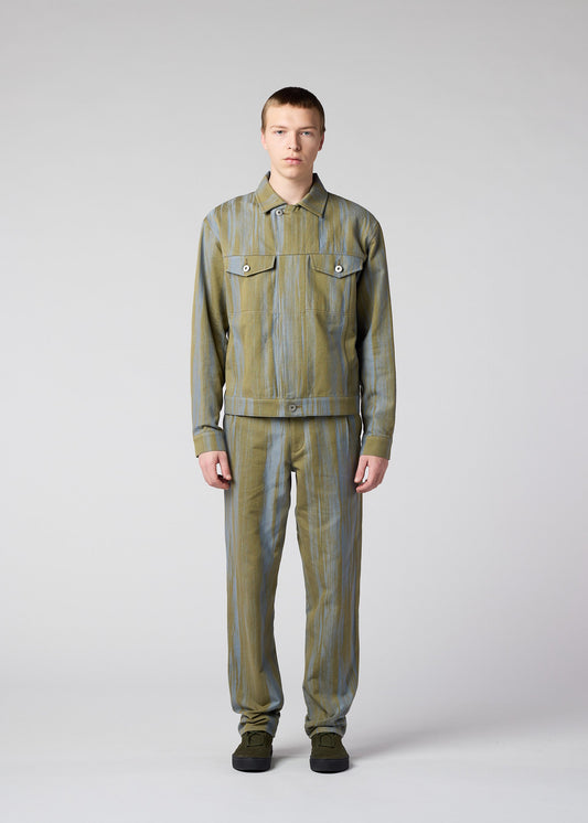 A model wears the IM Men COTTON JACQUARD jacket.