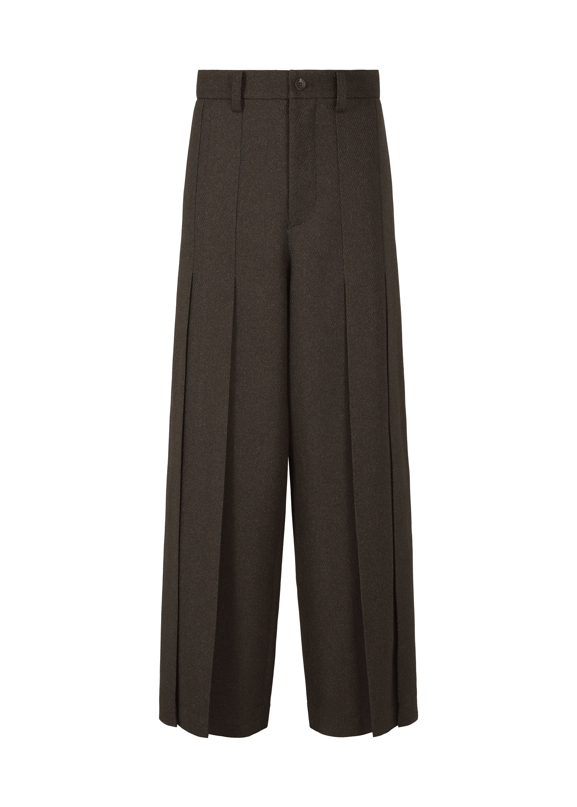 WOOL LIKE TWEED Trousers Dark Brown – ISSEY MIYAKE EU