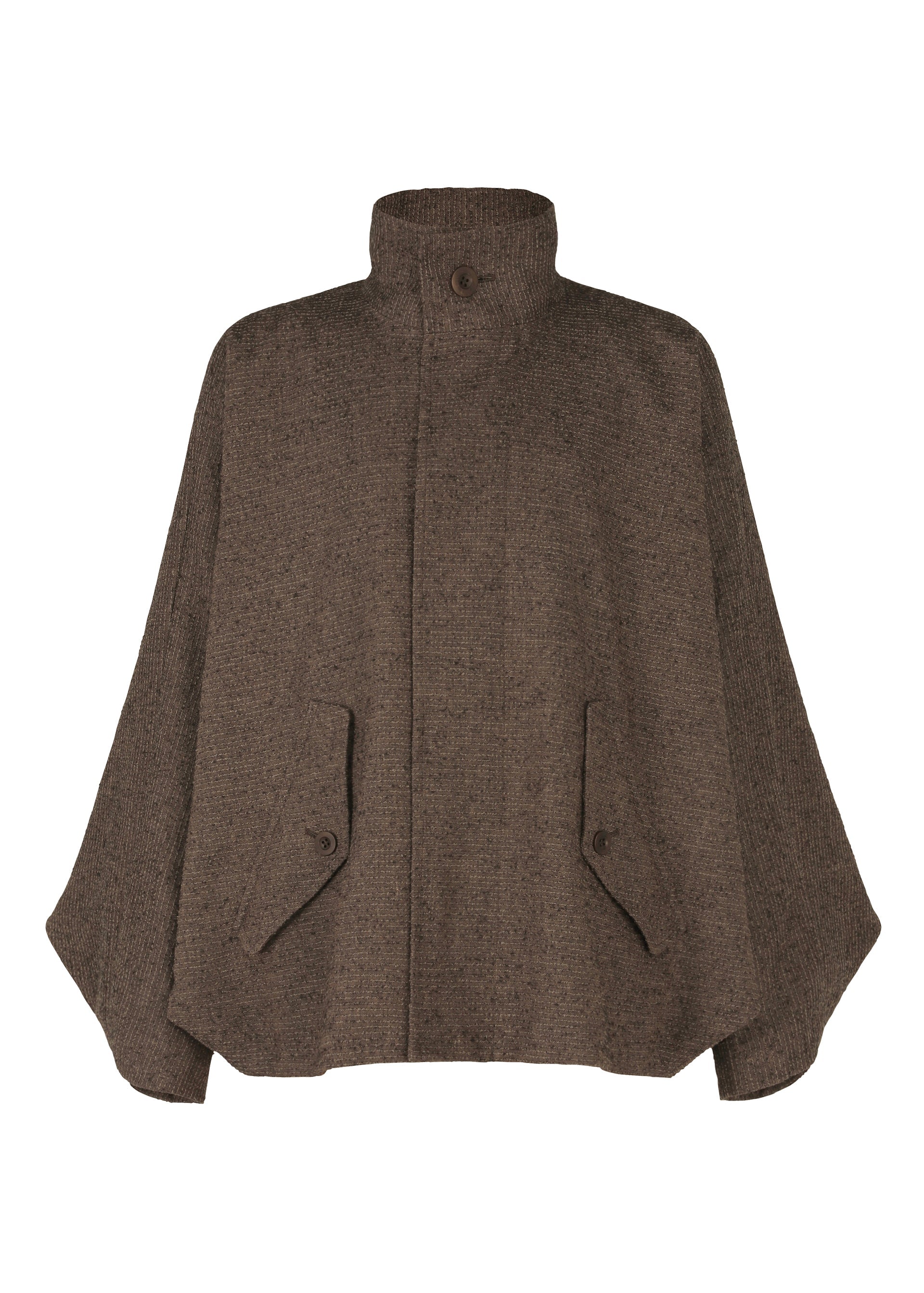 TEXTURES Jacket Dark Brown – ISSEY MIYAKE EU