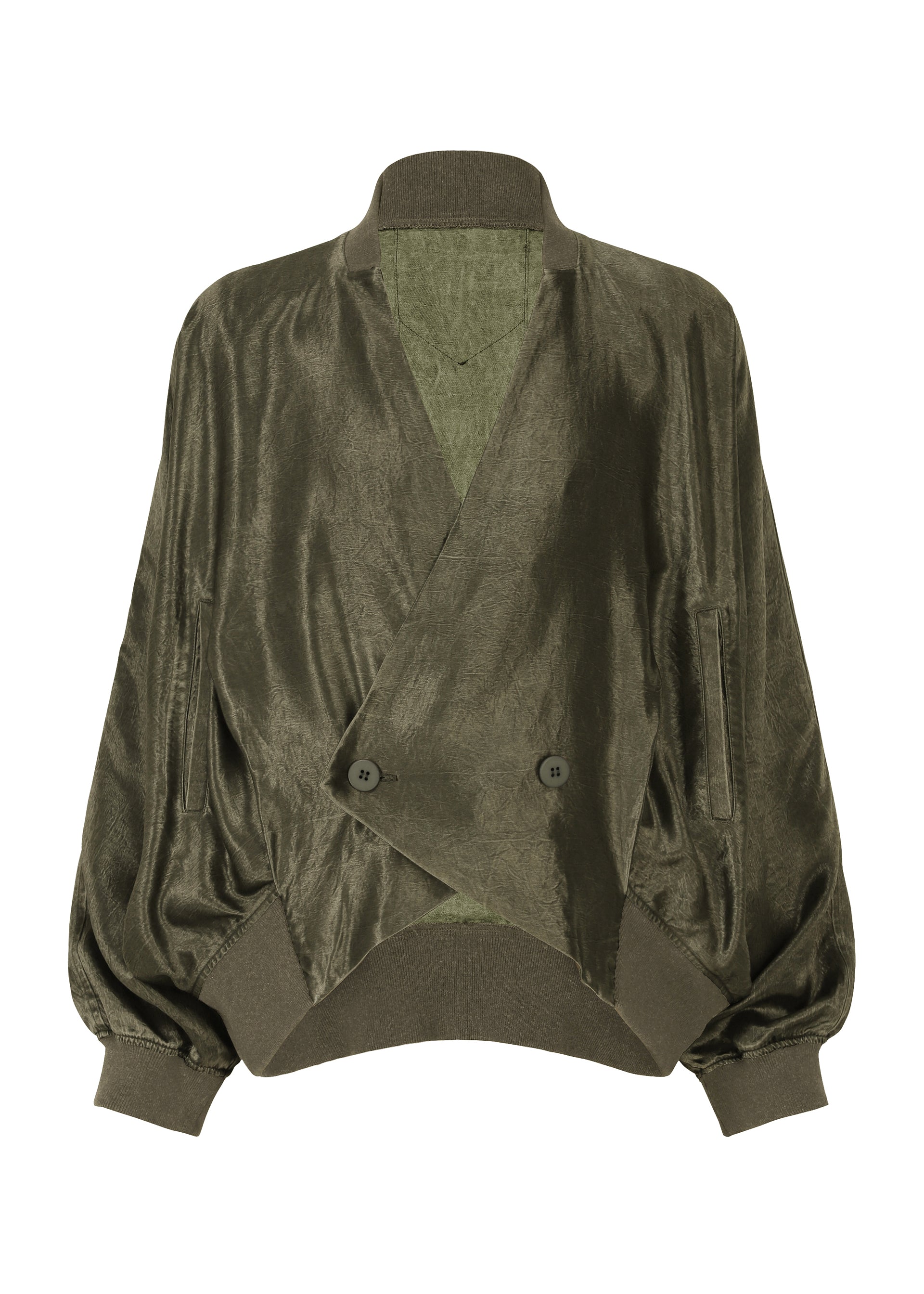 SATIN WASH Jacket Khaki – ISSEY MIYAKE EU