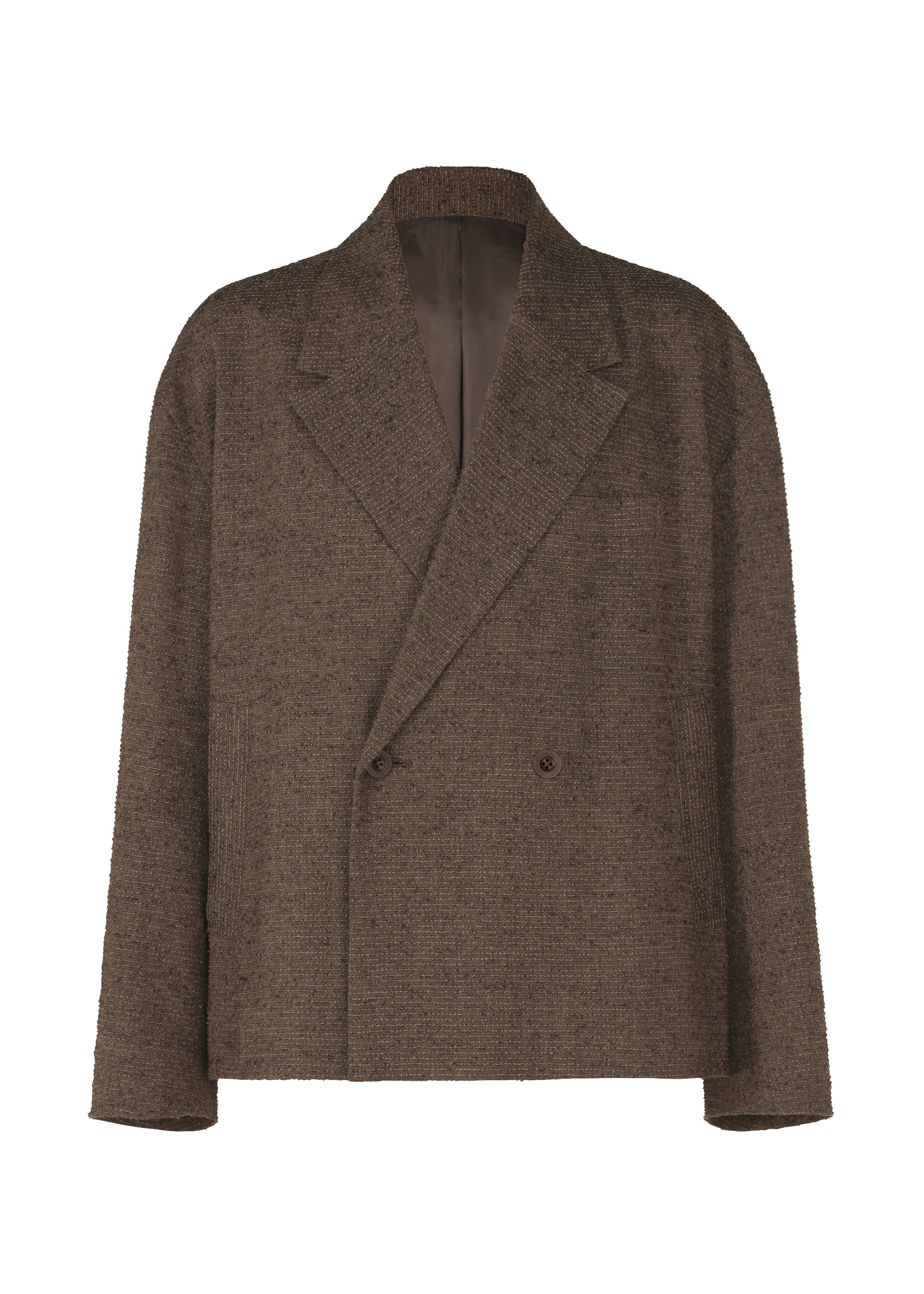 TEXTURES Jacket Dark Brown – ISSEY MIYAKE EU