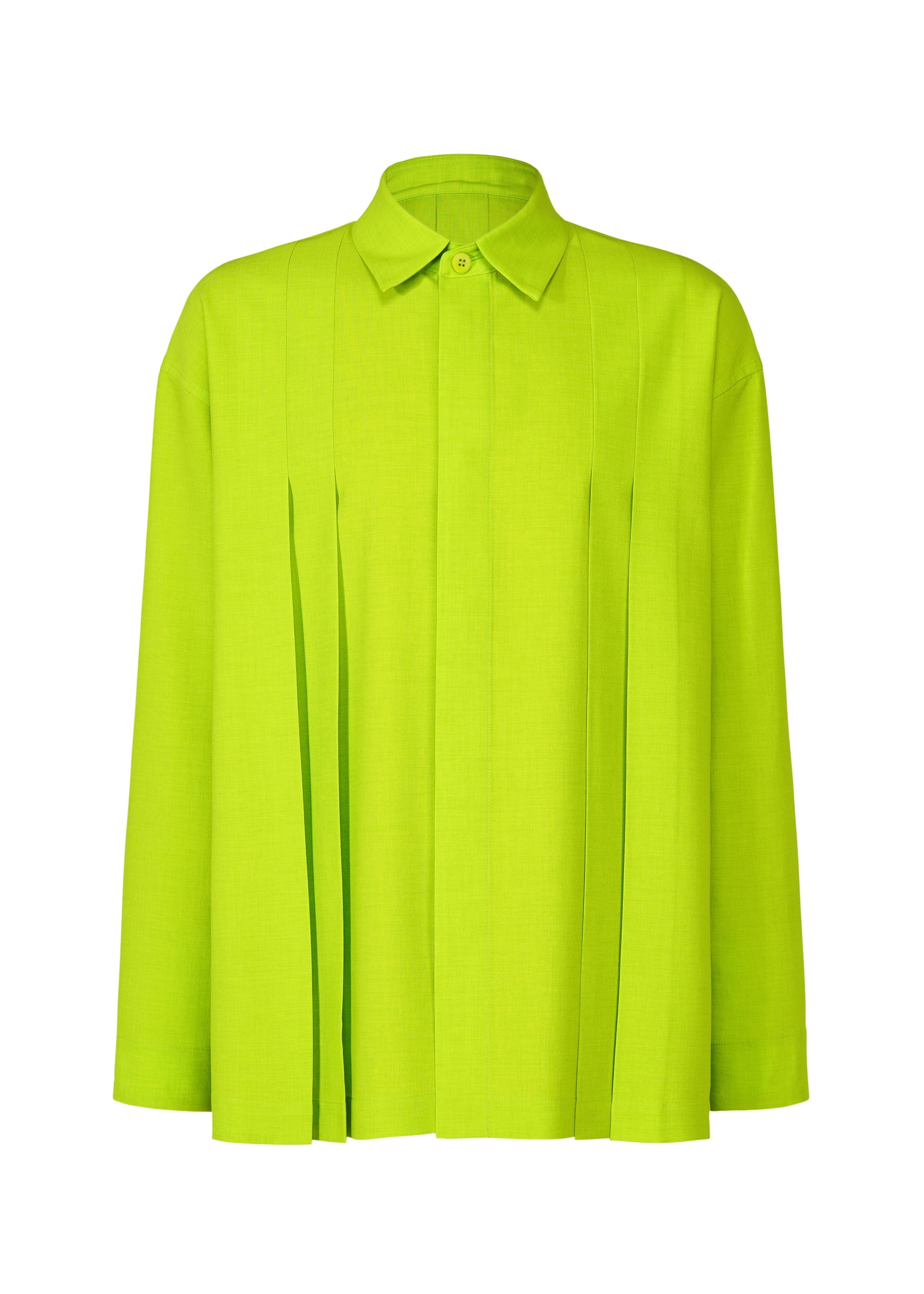 mens light green dress shirt LINEN LIKE SHIRT Long-sleeved Shirt Light Green – ISSEY MIYAKE EU