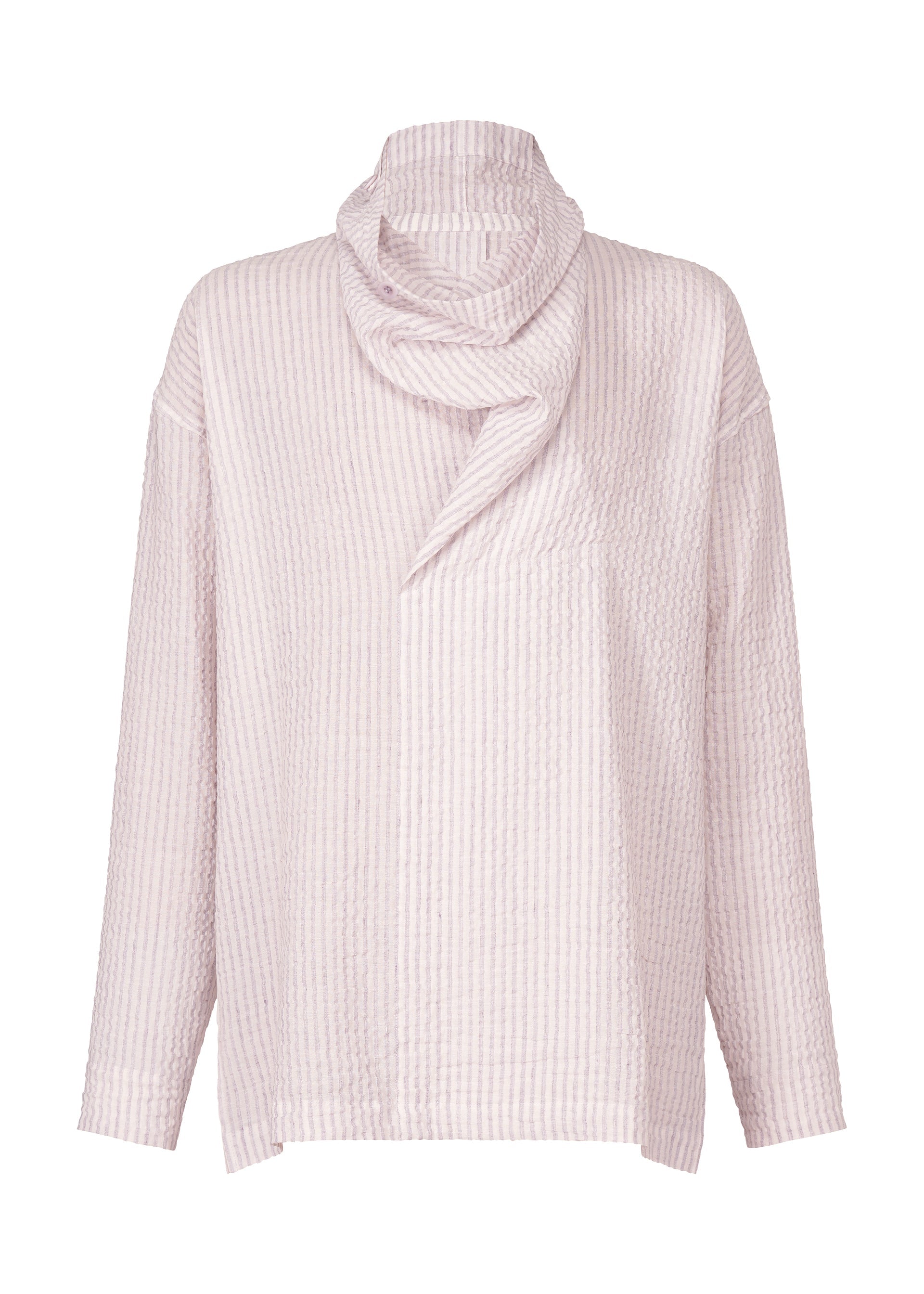 STRIPE LINEN SHRINK Shirt Light Purple – ISSEY MIYAKE EU