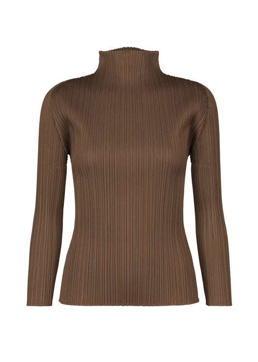 A product shot of the PLEATS PLEASE ISSEY MIYAKE NEW COLORFUL BASICS 4 pp67jk4044405 in brown.