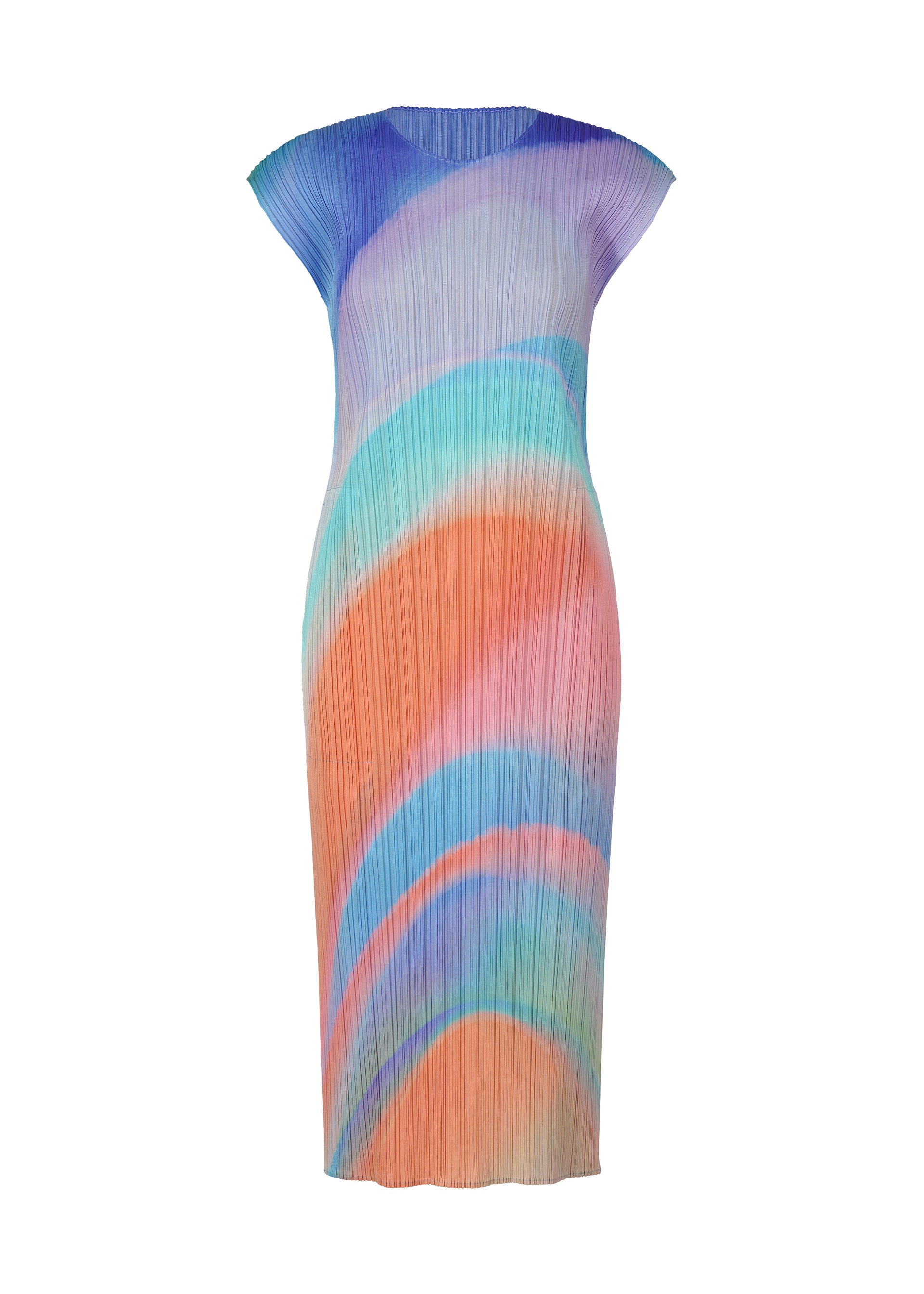 PLEATS PLEASE ISSEY MIYAKE / 半袖ワンピース/5/ポリエステル/PUP/無地/PP53-JH536 GROOVE Dress Blue – ISSEY MIYAKE EU