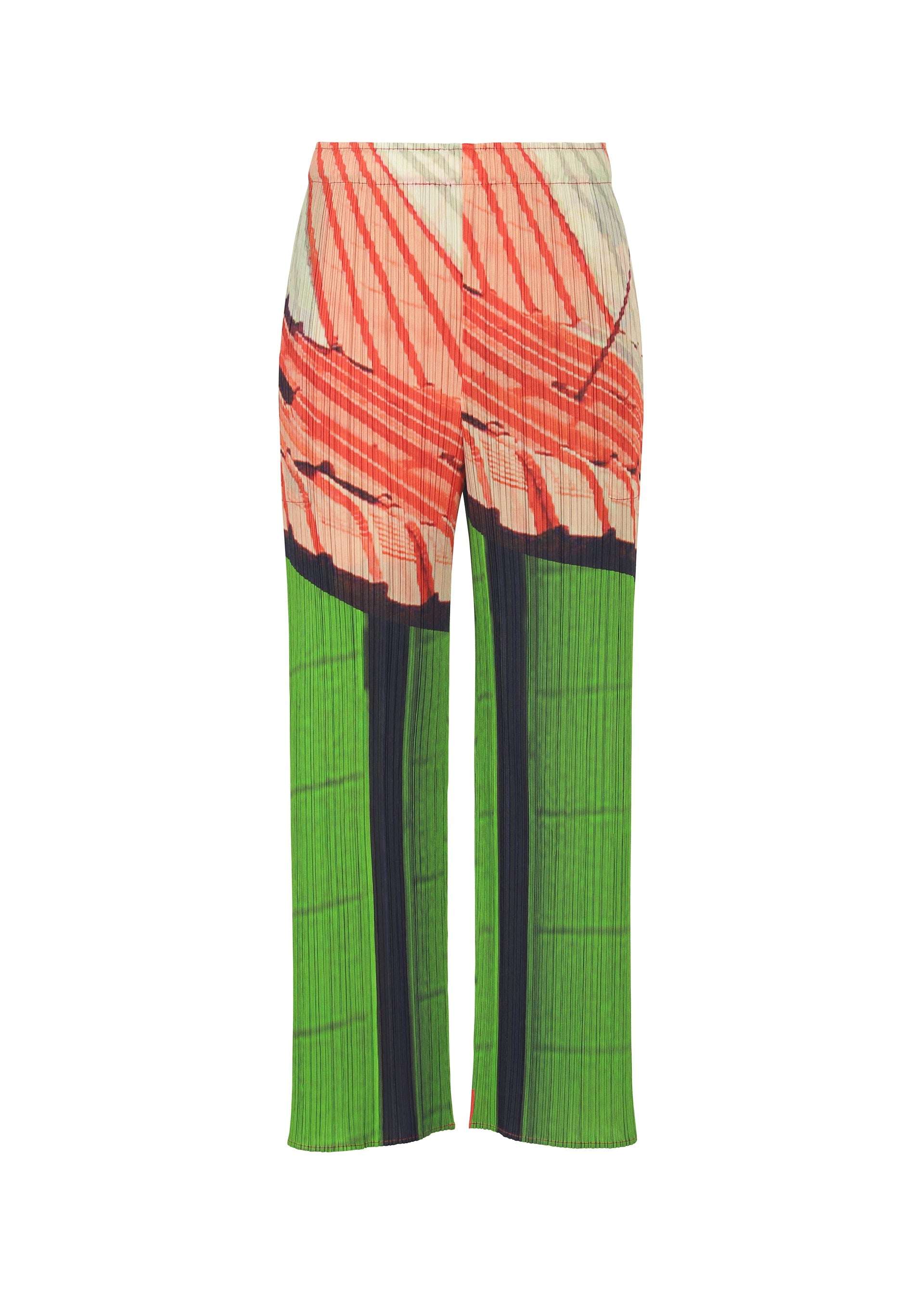 CITY COLLAGE Trousers Red x Green – ISSEY MIYAKE EU
