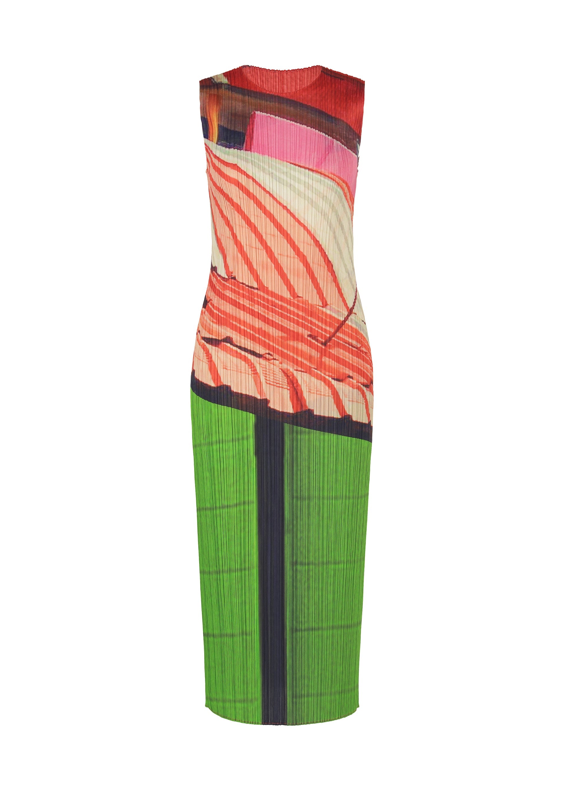 CITY COLLAGE Dress Red x Green – ISSEY MIYAKE EU