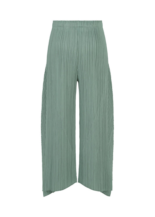A detail shot of the PLEATS PLEASE ISSEY MIYAKE FOLD pants.