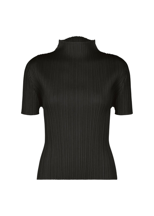 A product shot of the PLEATS PLEASE ISSEY MIYAKE MONTHLY COLORS : SEPTEMBER shirt in black.