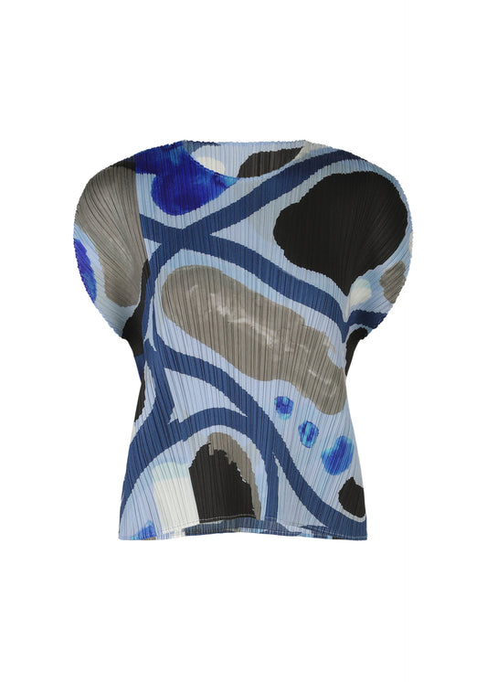 A product shot of the PLEATS PLEASE ISSEY MIYAKE ROLL shirt in light blue.