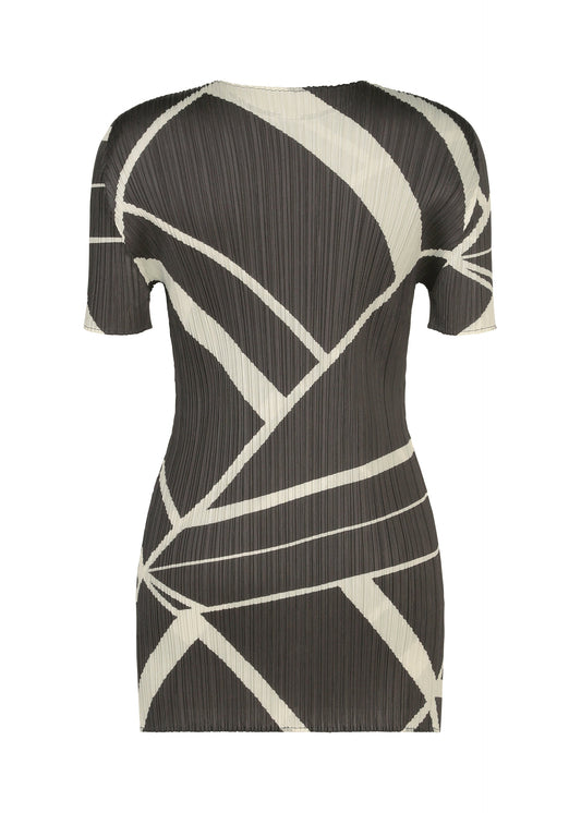 A detail shot of the PLEATS PLEASE ISSEY MIYAKE FOLD LINE dress.