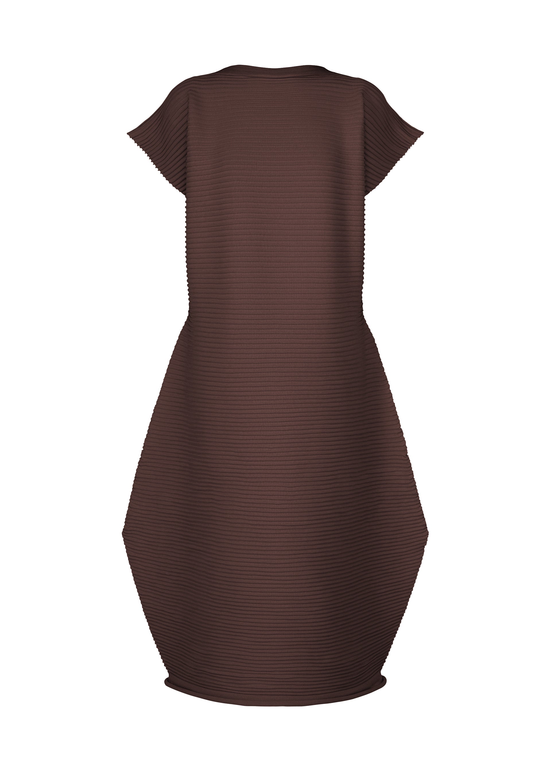 issey miyake brown dress ZIG ZAG KNIT Dark Ladies dresses