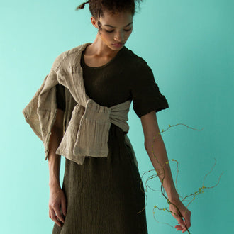 KYO CHIJIMI HORIZONTAL STRIPE