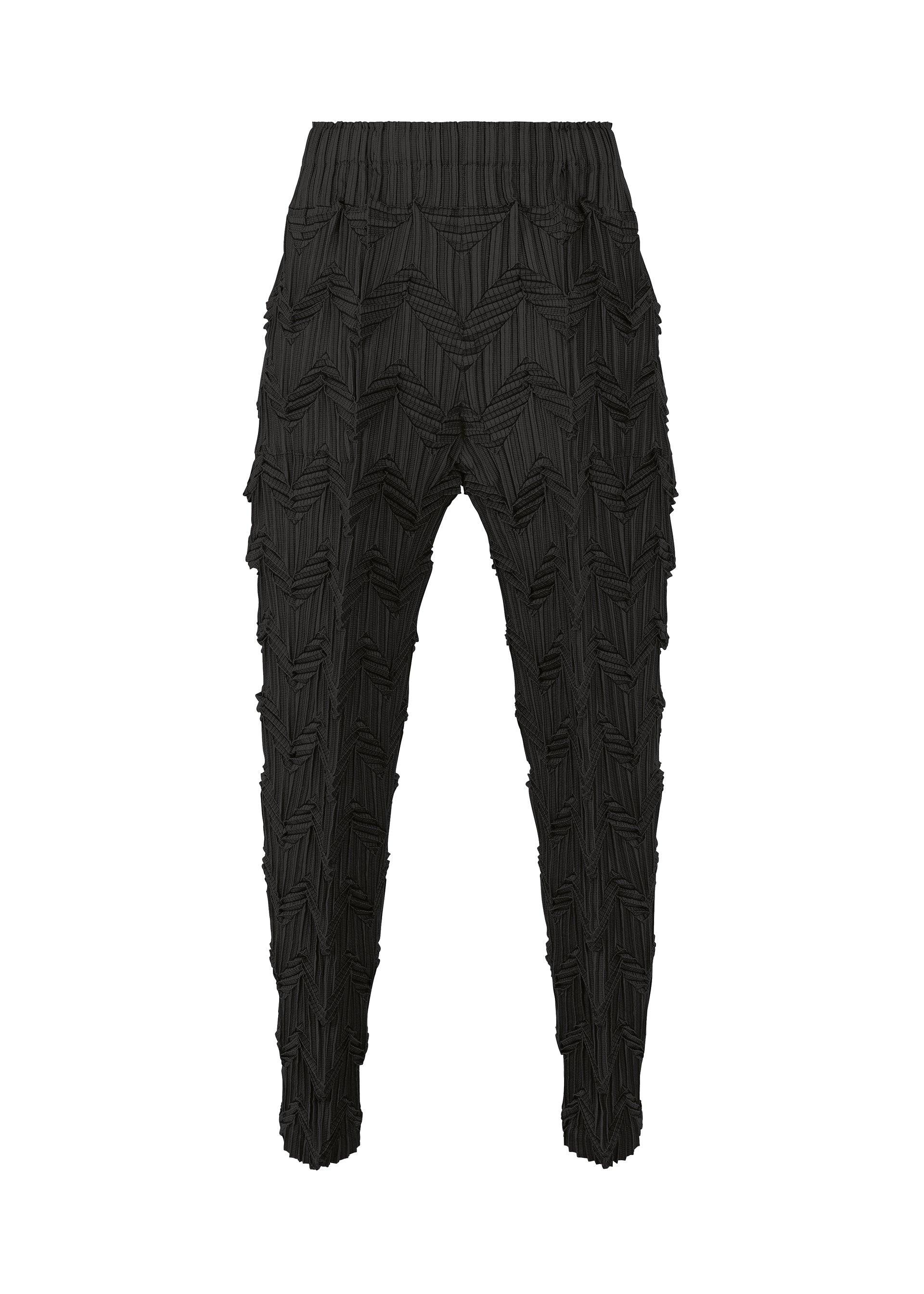 A product shot of the A-POC ABLE ISSEY MIYAKE TYPE O 019 trousers in black (15).