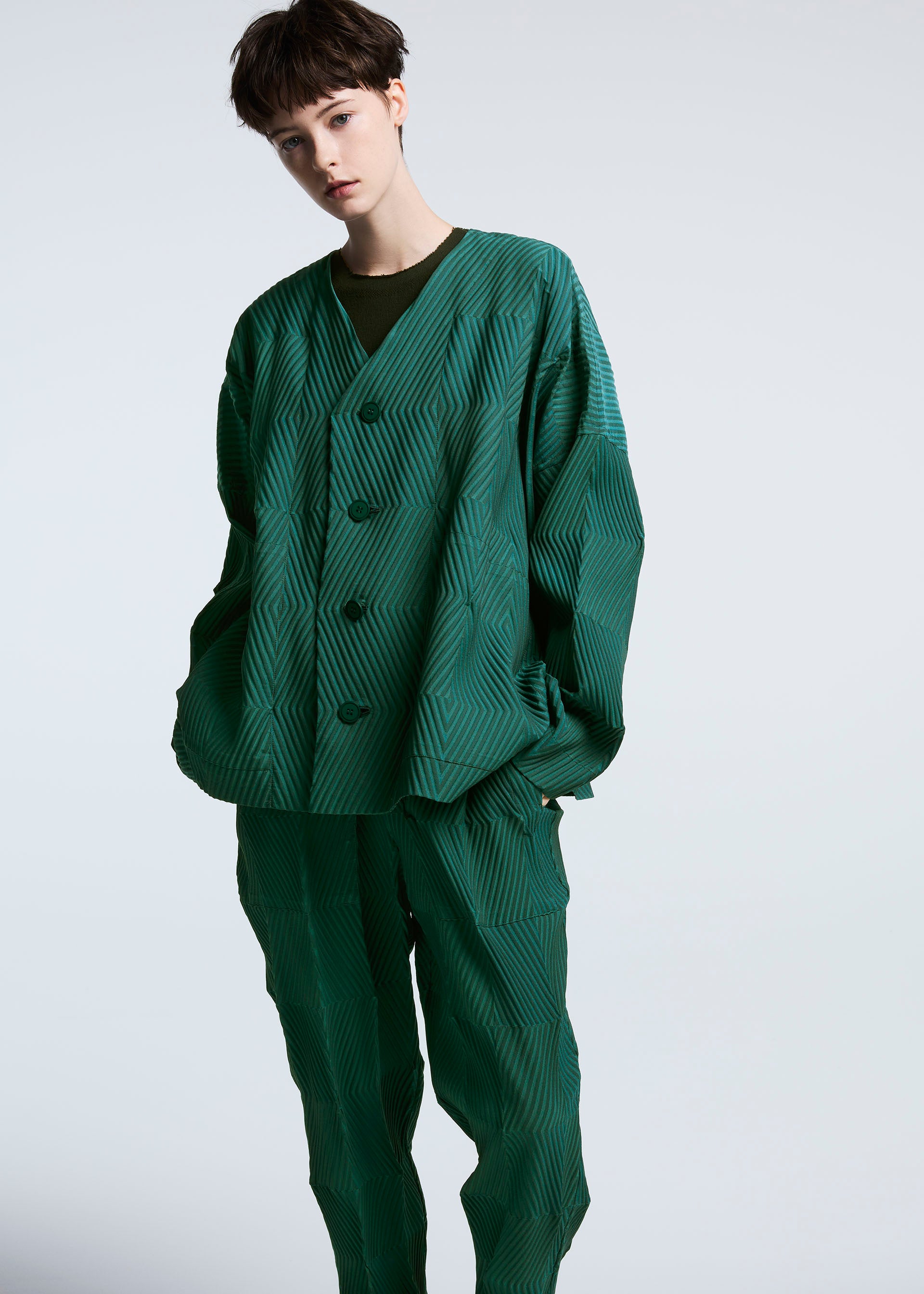 TYPE-W 009 Cardigan Dark Green