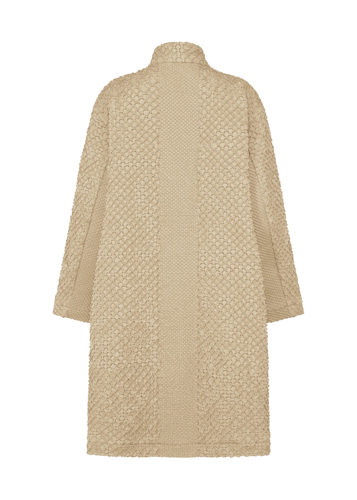 A detail shot of the A-Poc Able Issey Miyake TYPE O 011 coat.