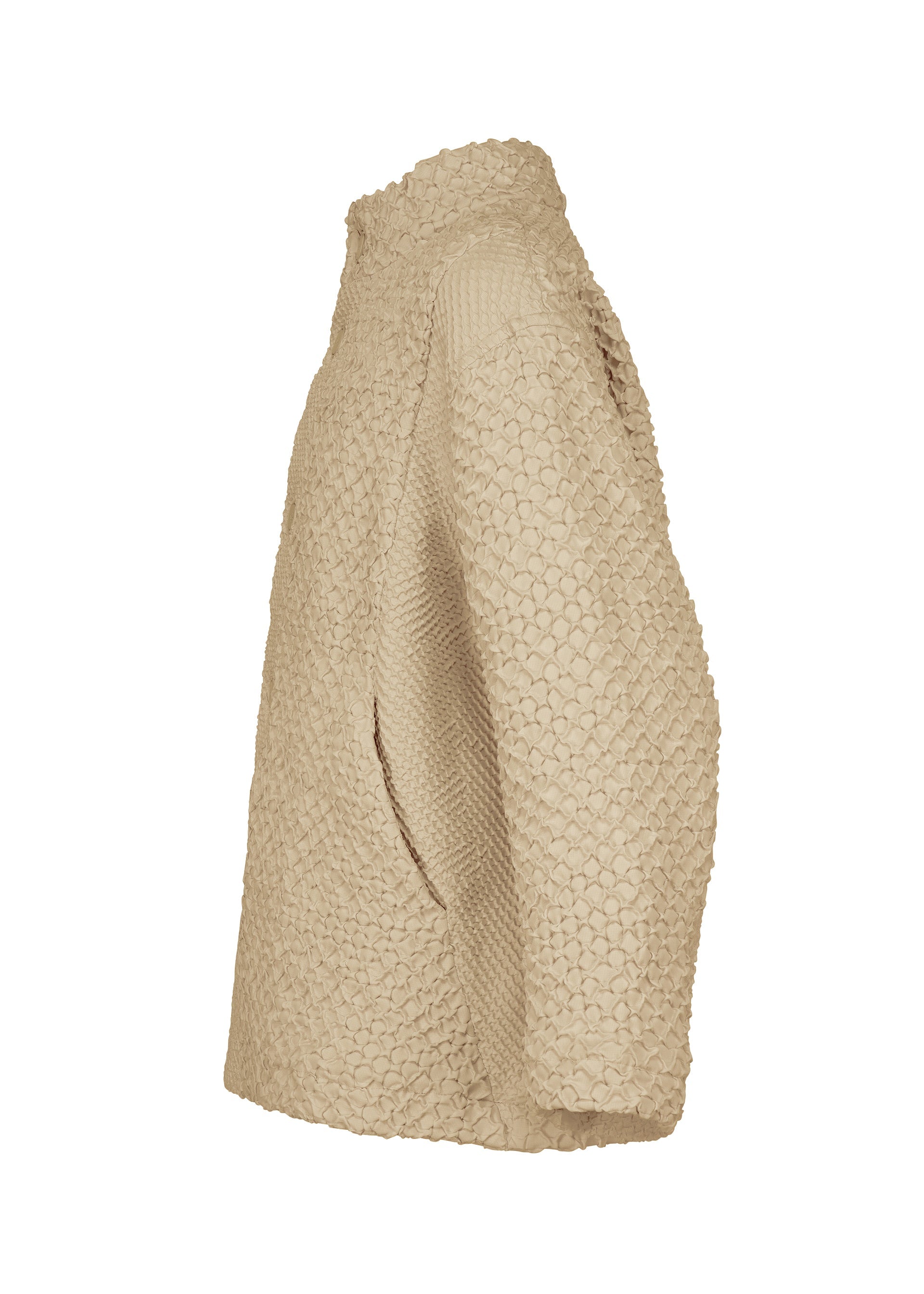 A detail shot of the A-Poc Able Issey Miyake TYPE O 011 blouson.