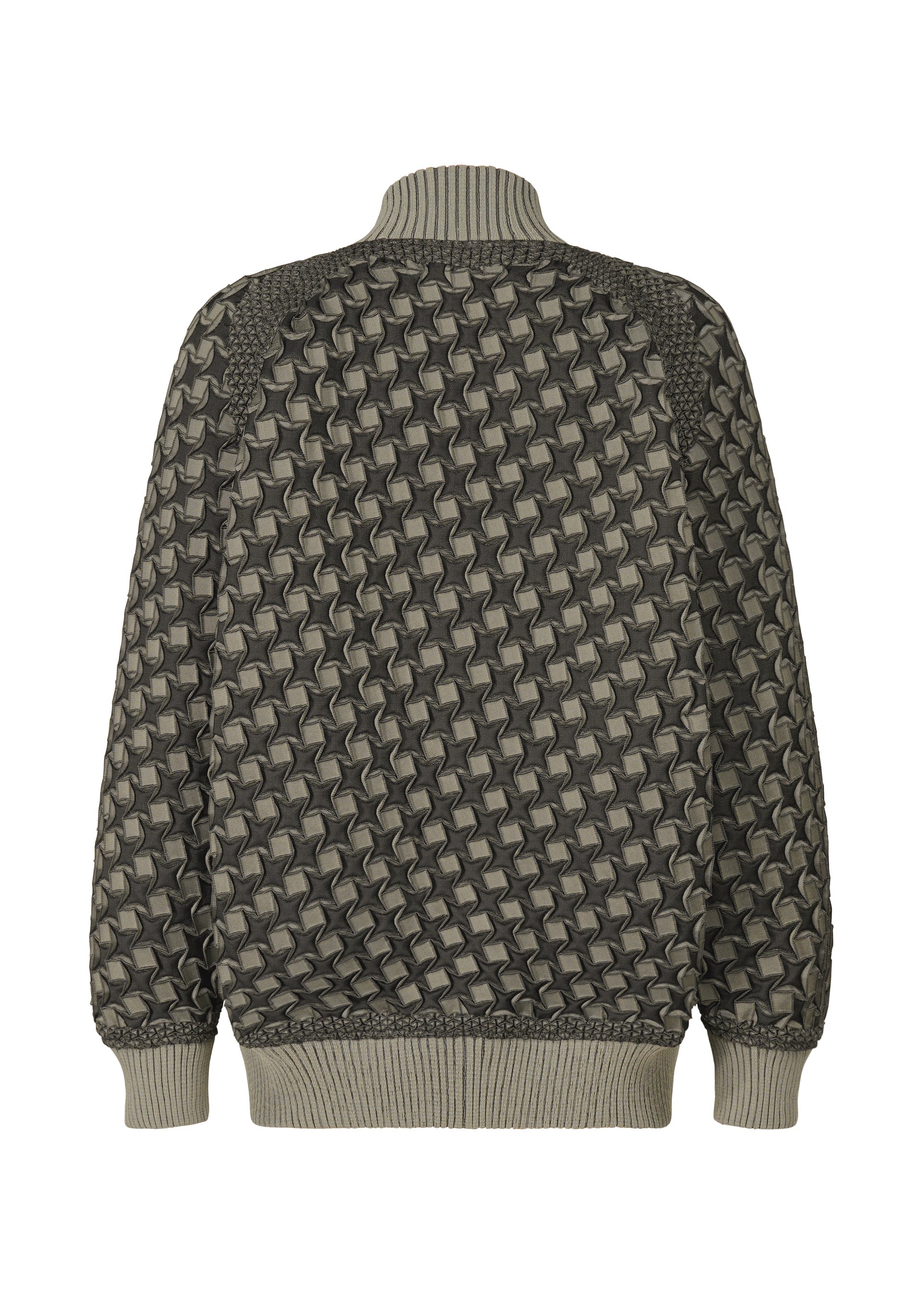 A detail shot of the A-POC ABLE ISSEY MIYAKE TYPE O 001 jacket.