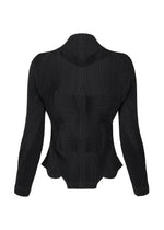 A detail shot of the A-Poc Able Issey Miyake TYPE ? 008 jacket.