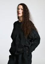 A model wears the APOCABLE TYPE O 010 prêt à porter.