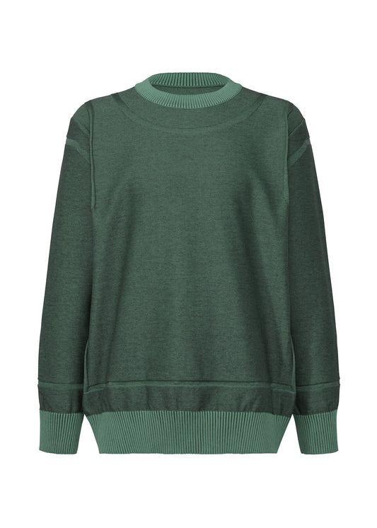 A product shot of the A-POC ABLE ISSEY MIYAKE TYPE K 005 top in green (62).
