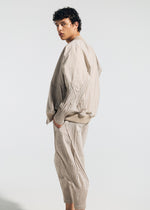 A model wears the A-Poc Able Issey Miyake TYPE S 001 1 blouson.