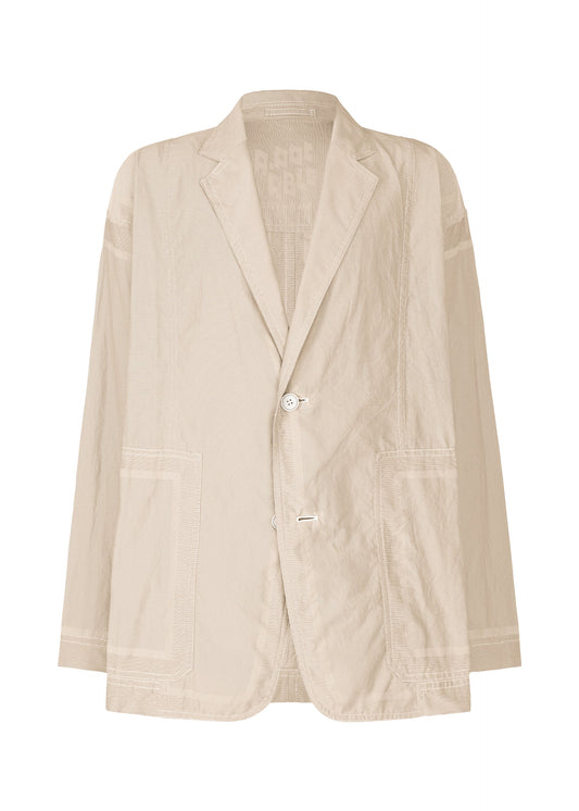 A product shot of the A-Poc Able Issey Miyake TYPE U 002 jacket in beige (41), recurring_style.