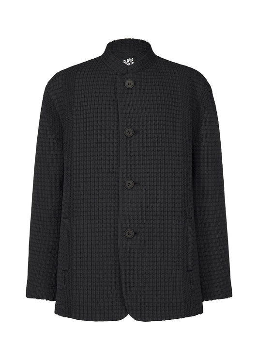 A product shot of the A-POC ABLE ISSEY MIYAKE TYPE-O 014 jacket in black.